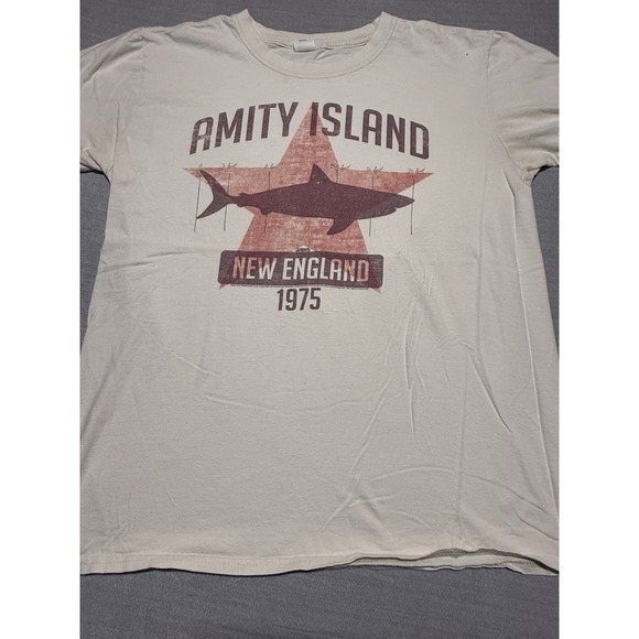 Other - Jaws T-Shirt Amity Island New England 1975 Movie Graphic Tee Men's Large